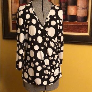 Black & White Polka Dot Blouse by Grace